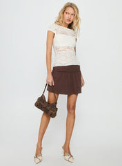 Chevelle Jersey Mini Skirt Chocolate