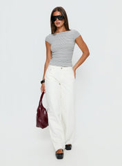 Darla Low Rise Straight Leg Jean White