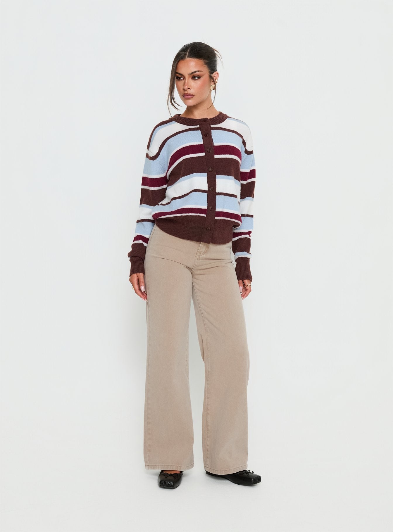 Nicolo High Rise Straight Leg Jeans Concrete