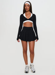 Dynamic Pleat Active Skort Black