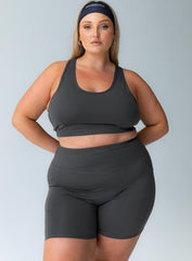 Conquer Activewear Shorts Grey Curve