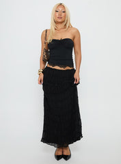 Estefania Maxi Skirt Black