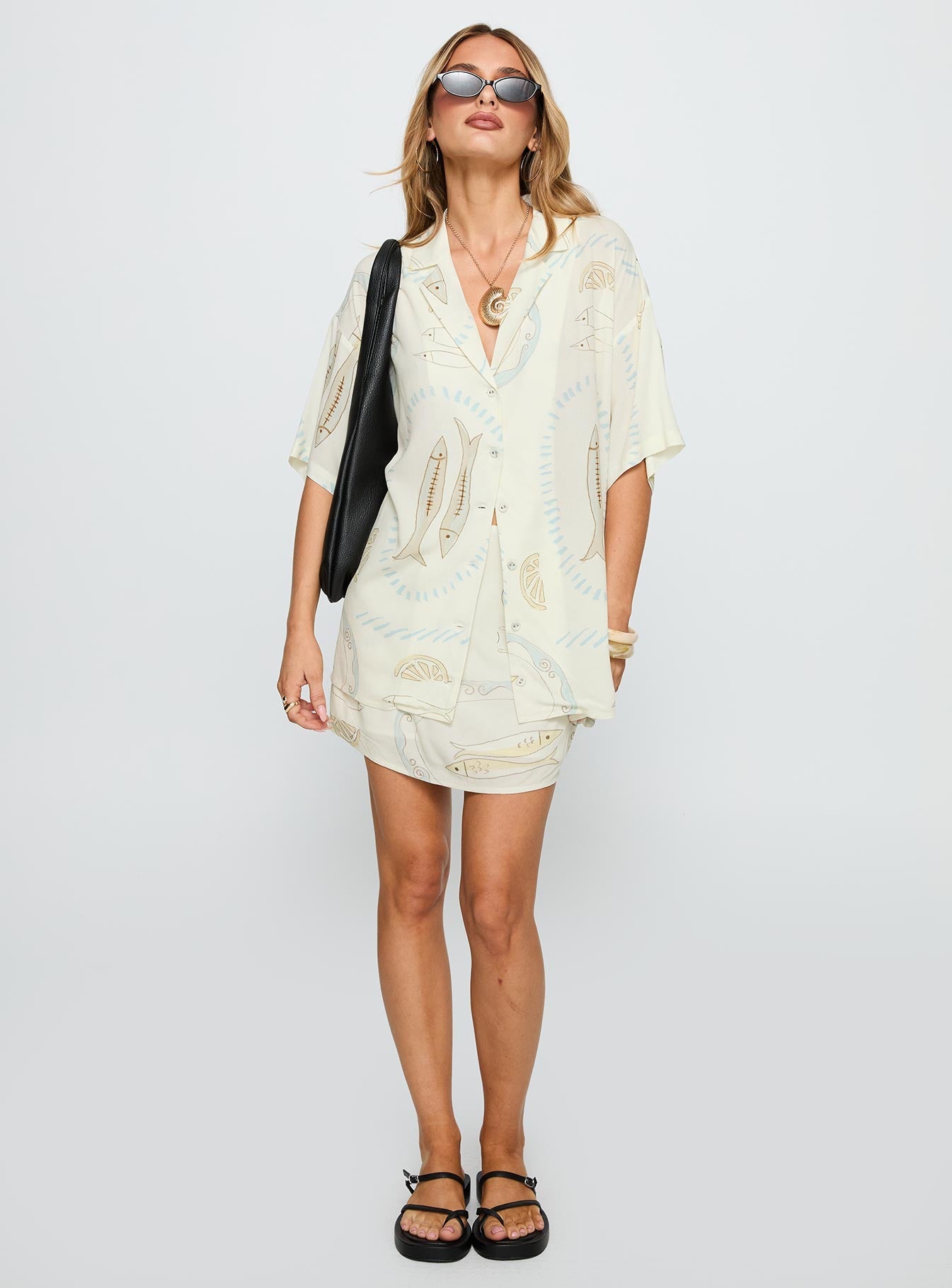 Caraliia Mini Skirt Cream