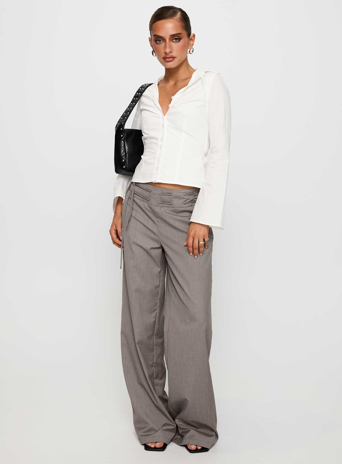 Just Have Fun Wide Leg Pant Grey Tall