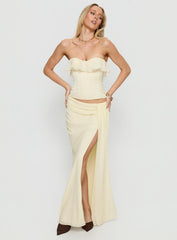 Holliann Draped Maxi Skirt Butter