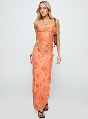 Mikah Maxi Skirt Orange