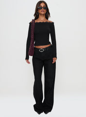 Everlong Mid Rise Straight Leg Jeans Mid Black Wash