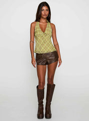 Amalthea Top Green Check