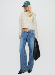 Sabryna Low Rise Straight Leg Jeans Blue