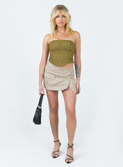 Field Daisies Corset Green