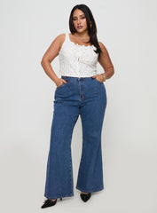 Lucille High Rise Flared Jeans Mid Wash Curve