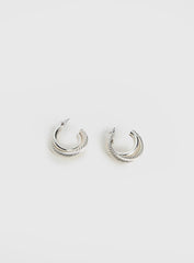 Aster Layered Hoops Silver