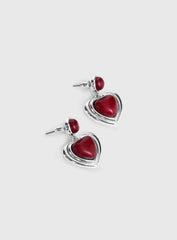 Blanchette Earrings Silver / Red