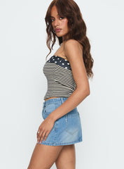 Cailin Denim Mini Skirt Light Blue Wash