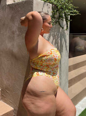 Fern One Piece Yellow Multi Curve