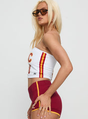 USC Jersey Tube Top White
