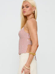 Candid Top Red Stripe