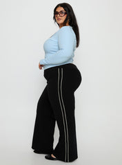 Ascenda Straight Leg Track Pant Black Curve