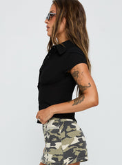 Cottesloe Blouse Top Textured Black