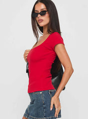 Baseline Scoop Tee Red