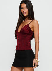 Scorsese Corset Top Red