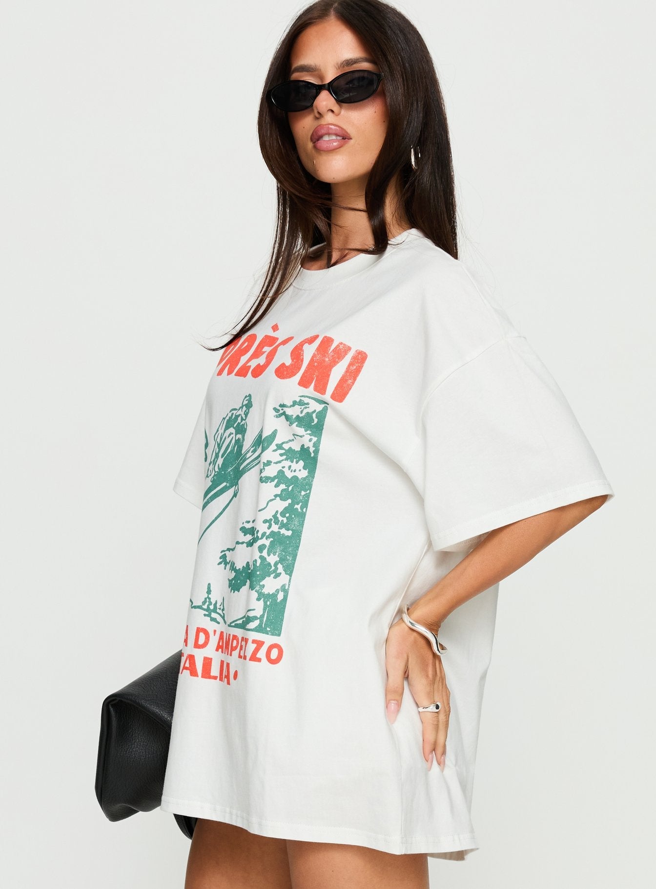 Apres Ski Italia Oversized Graphic Top White
