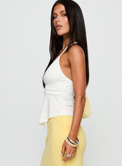 Averee Halter Top White