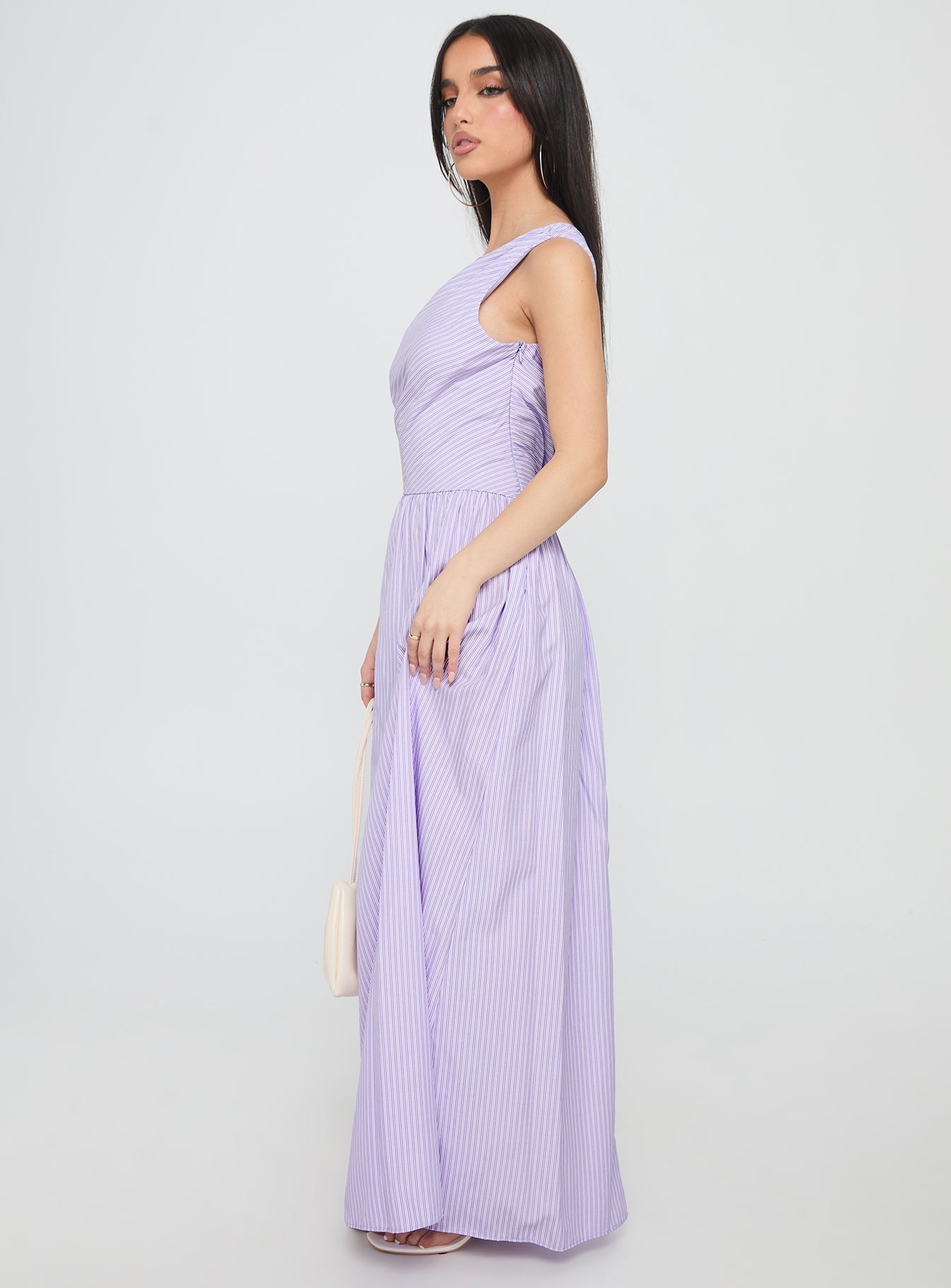 Allicia One Shoulder Maxi Dress Purple