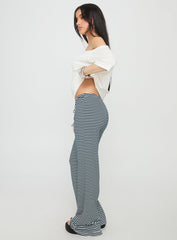 Alfreda Jersey Pants Navy Stripe
