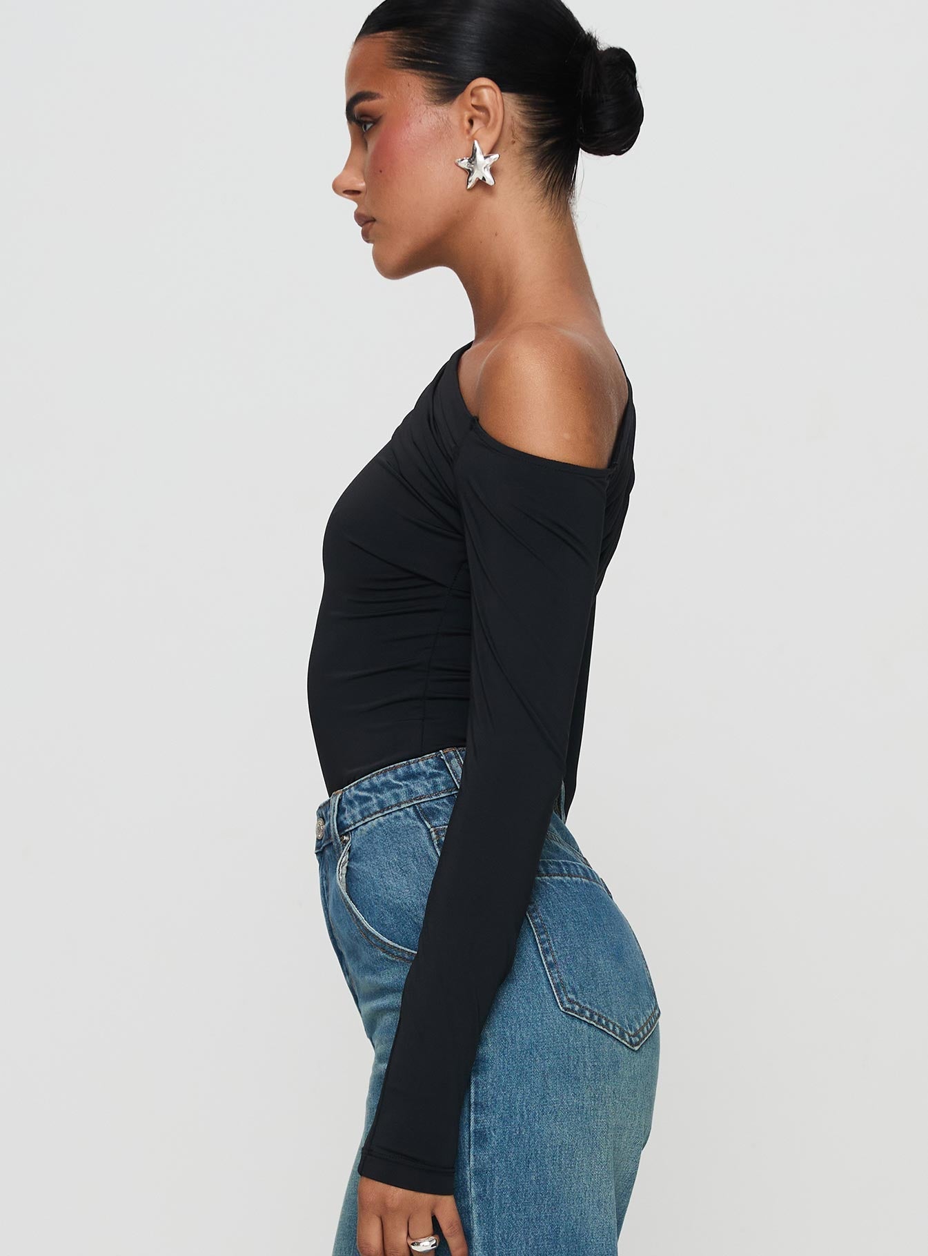 Antilles One Shoulder Bodysuit Black