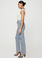 Holland High Rise Straight Leg Jeans Denim