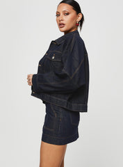 Hughes Mini Skirt Dark Wash Denim Petite