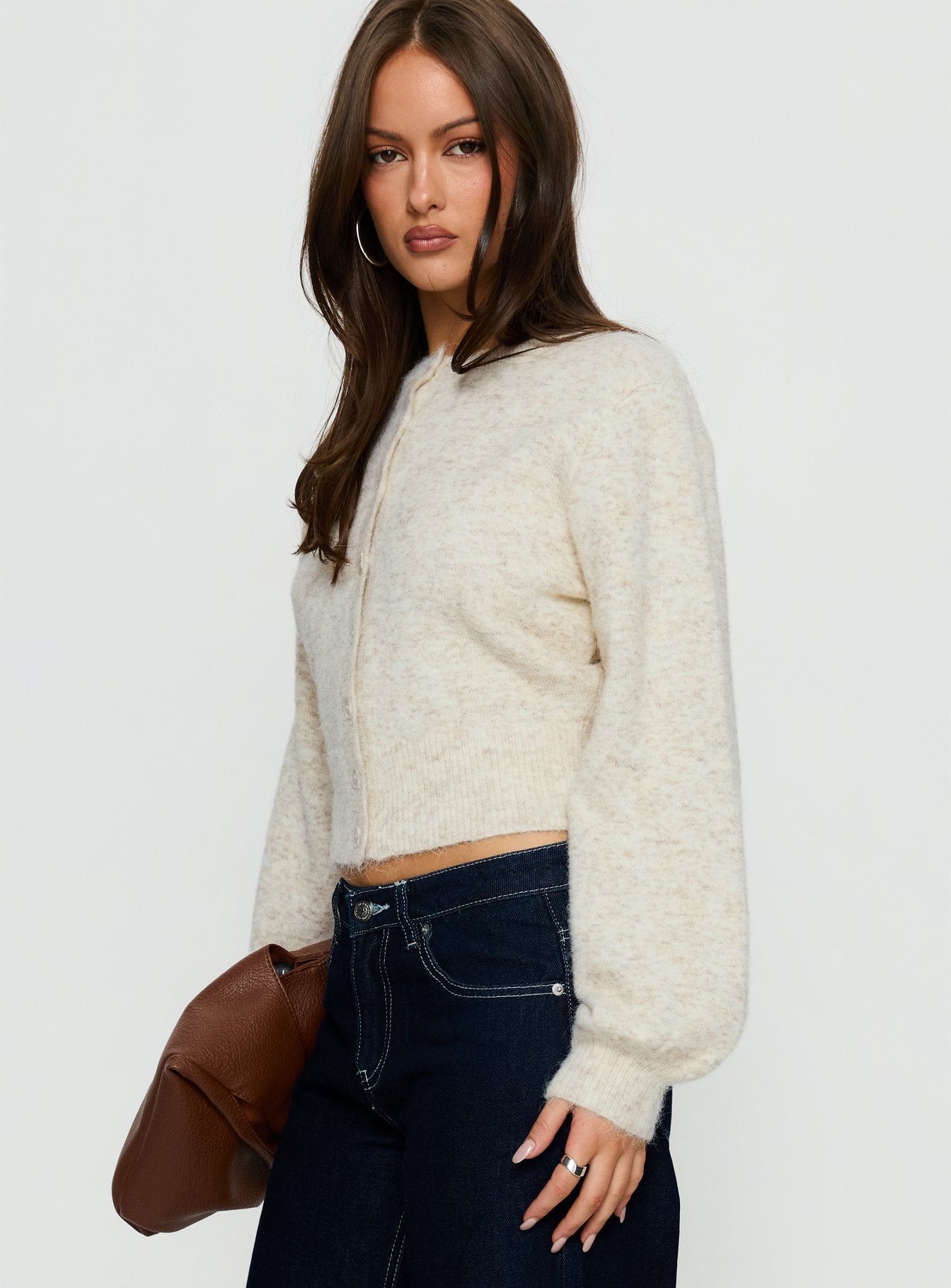 Dawsen Button Down Cardigan Cream