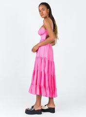 Joella Midi Dress Pink