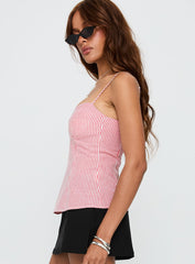 In Your Palm Top Red Stripe