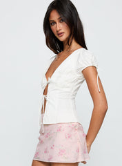 Incomparable Pleated Bust Top White