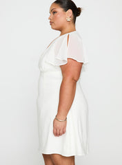 Florie Corset Mini Dress White Curve