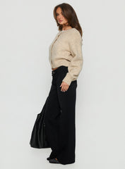 Slow Ride Mid Rise Bootleg Belted Jeans Washed Black