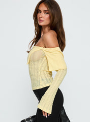 Cartrell Foldover Off Shoulder Top Lemon