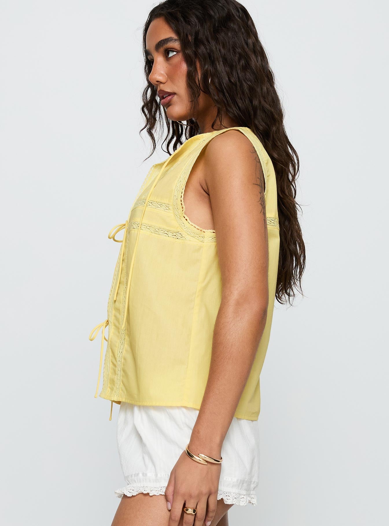 Angourie Blouse Top Lemon