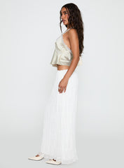 Estefania Maxi Skirt White