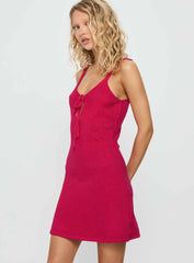 Aquarina Keyhole Mini Dress Pink