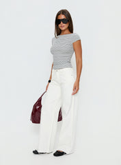 Darla Low Rise Straight Leg Jean White