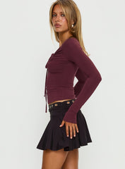 Amryn Eyelet Mini Skirt Black