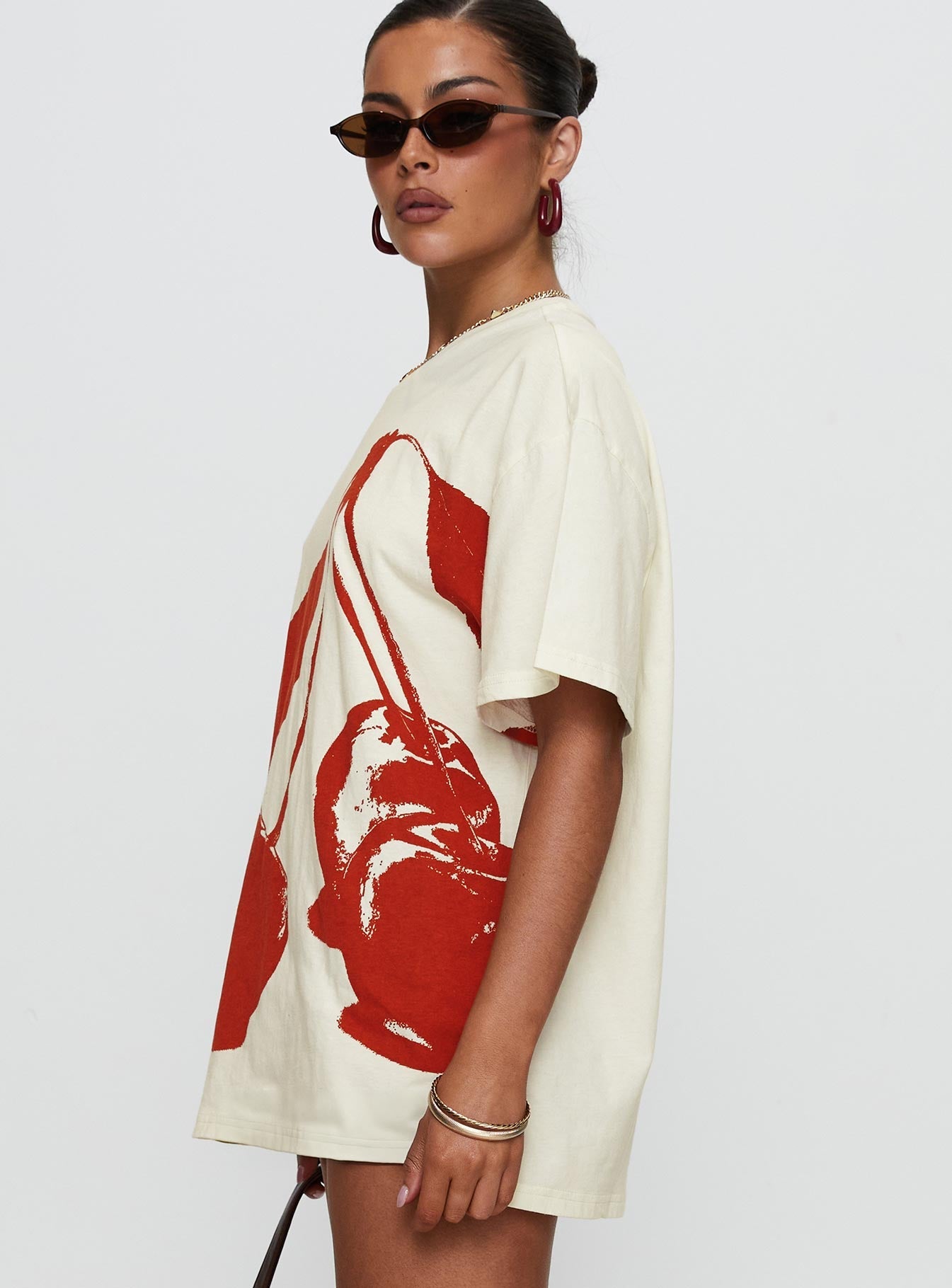 Cherrie Amore Oversized Tee White