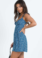 Georgia Mini Dress Blue Floral