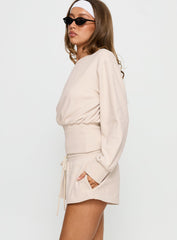 Aryn Track Shorts Cream