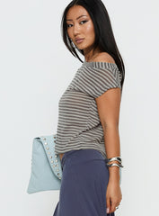 Ashfield Top Grey Stripe