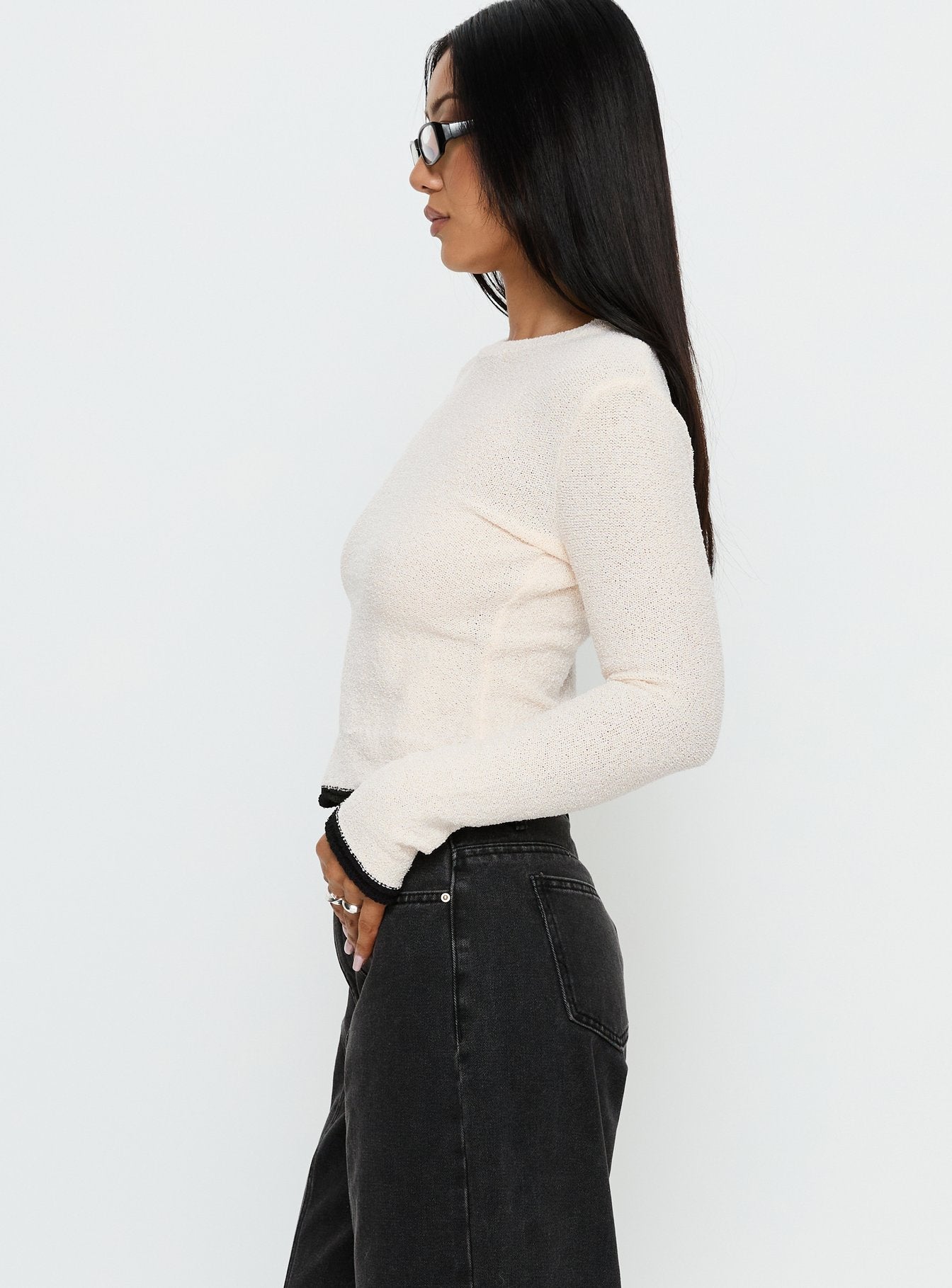 Keree Lightweight Knit Sweater Cream
