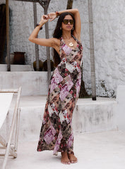Flora Halter Maxi Dress Multi
